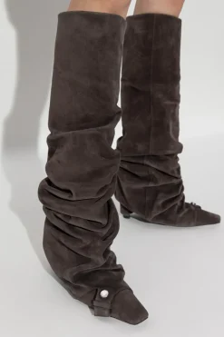 The Attico BROWN Juno knee-high boots