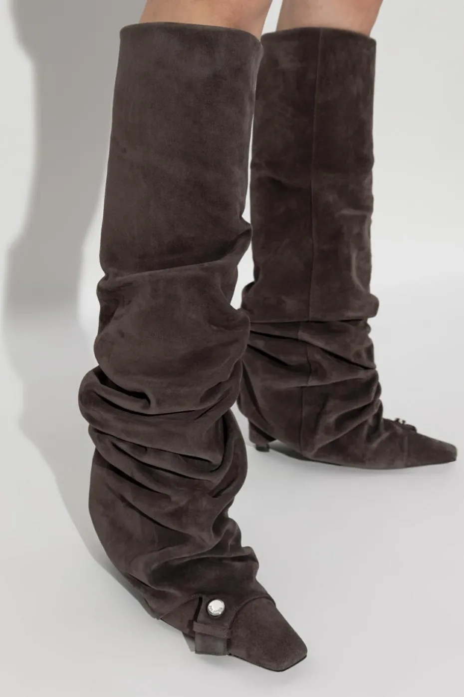 The Attico BROWN Juno knee-high boots