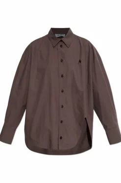 The Attico BROWN Shirt with logo