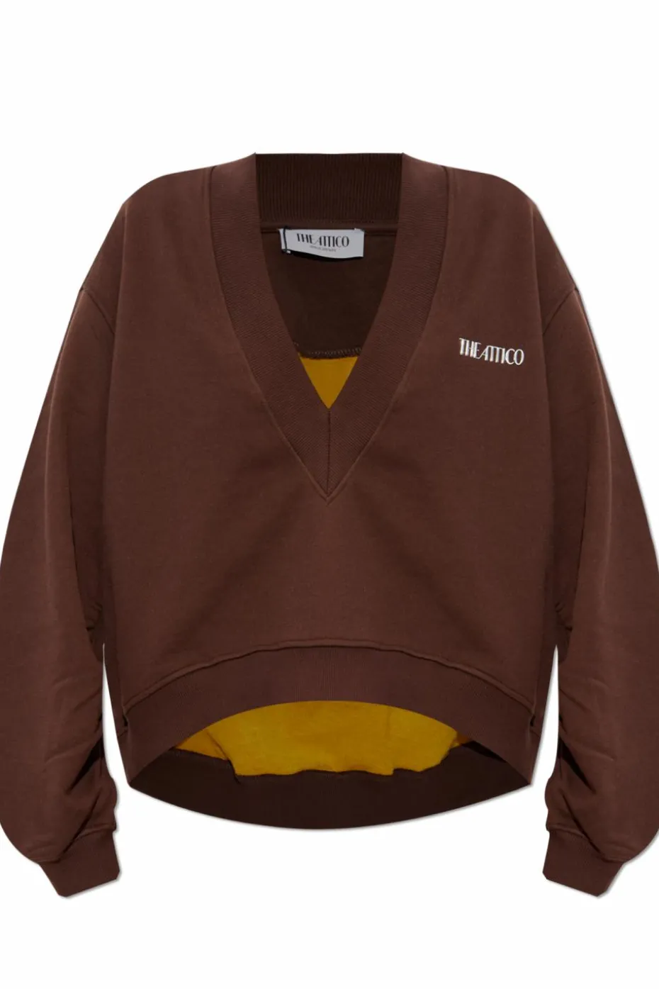 The Attico BROWN Sweatshirt with logo