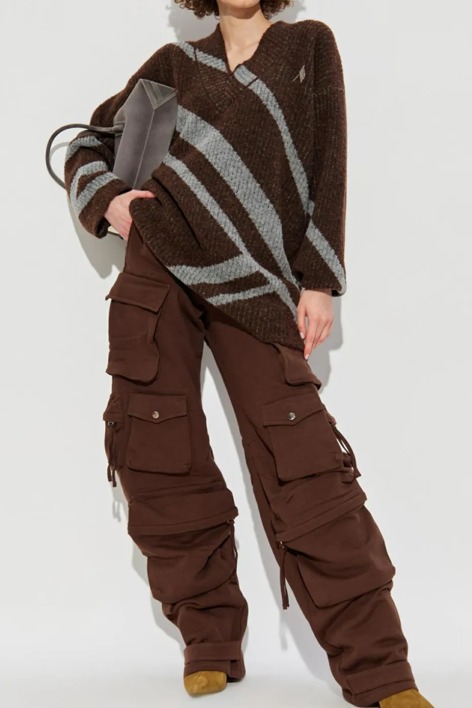 The Attico BROWN Wool sweater