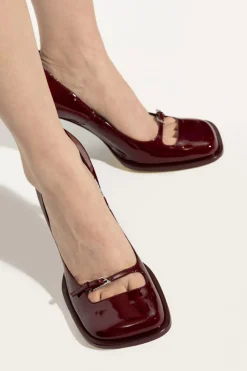 The Attico BURGUNDY Mia high heels
