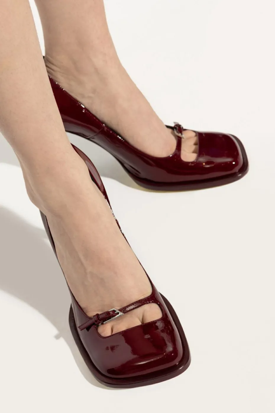 The Attico BURGUNDY Mia high heels