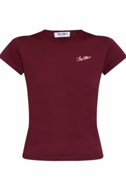 The Attico BURGUNDY T-shirt with logo