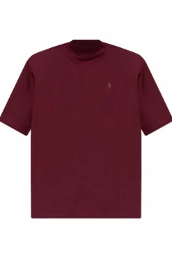 The Attico BURGUNDY T-shirt with logo