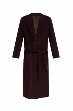 The Attico BURGUNDY Wool coat