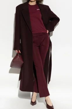 The Attico BURGUNDY Wool coat