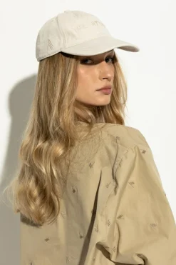 The Attico cream Cap with visor collection 'Estate Meravigliosa'