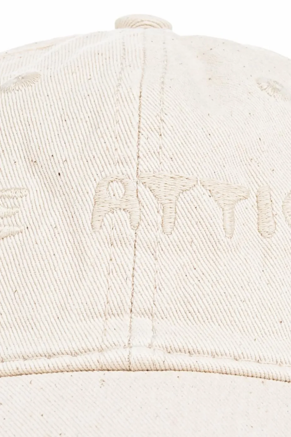The Attico cream Cap with visor collection 'Estate Meravigliosa'