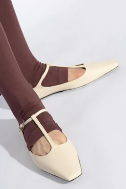 The Attico cream Leather boots