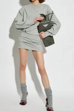 The Attico GREY Dress with logo