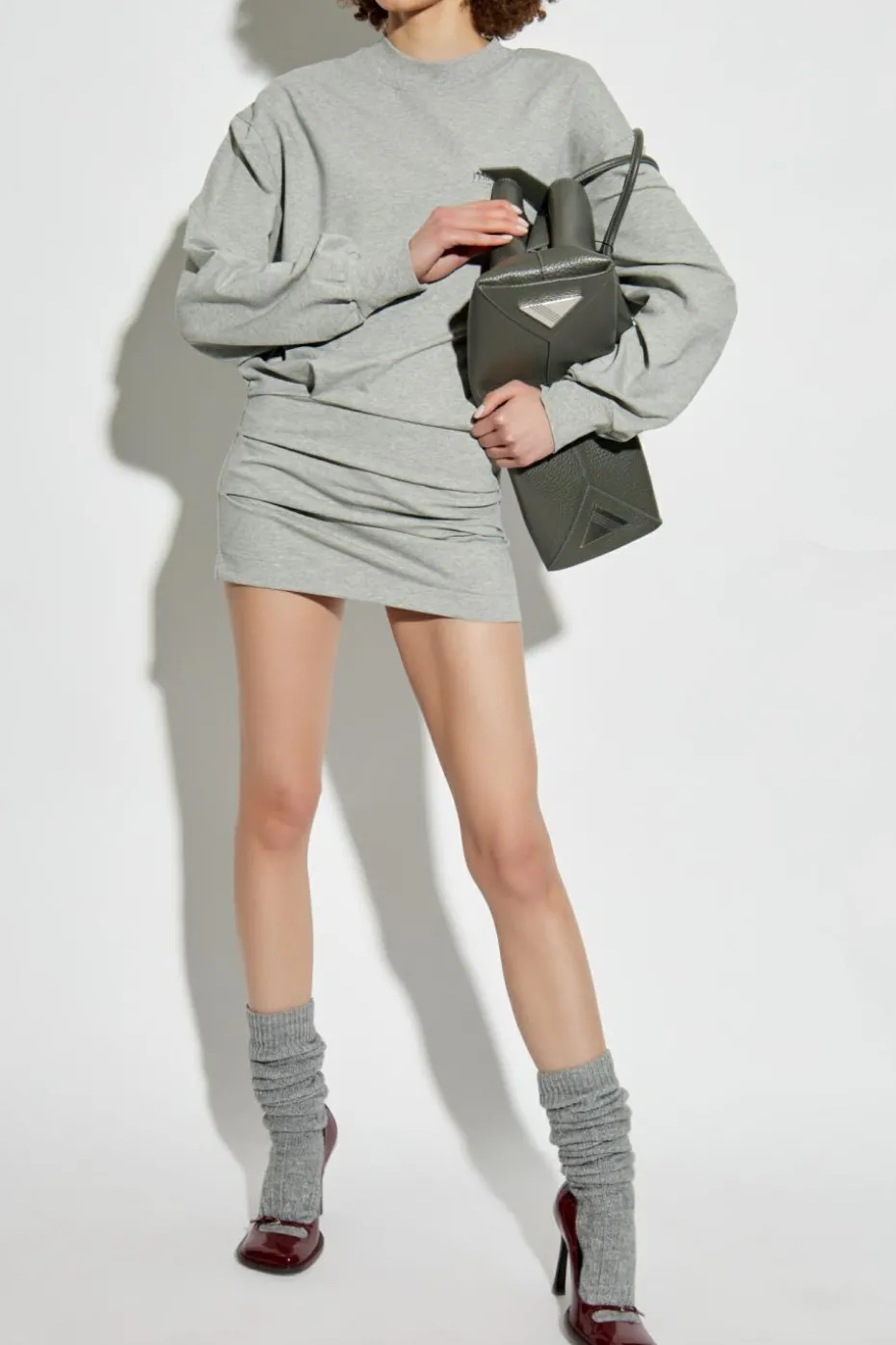 The Attico GREY Dress with logo