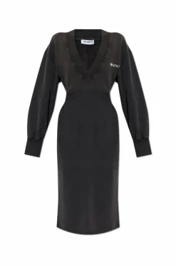 The Attico GREY Dress with logo