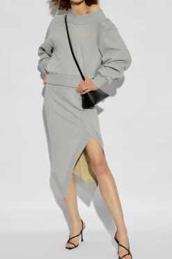 The Attico GREY Skirt with logo