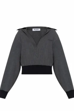 The Attico GREY Sweatshirt with collar