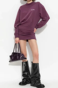The Attico PURPLE Dress with logo