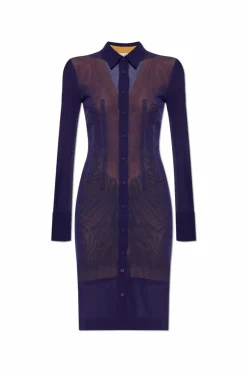 The Attico PURPLE Dress with collar