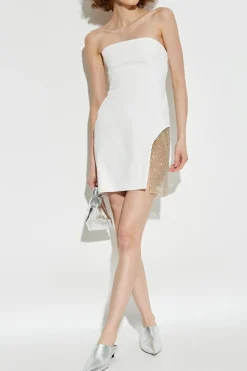 The Attico WHITE Short strapless dress