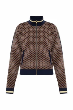 The Upside BROWN Sweatshirt with "Margot" pattern