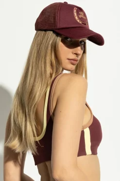 The Upside BURGUNDY "Cheval" baseball cap