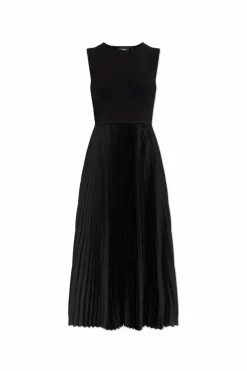 Theory BLACK Dress with pleated skirt