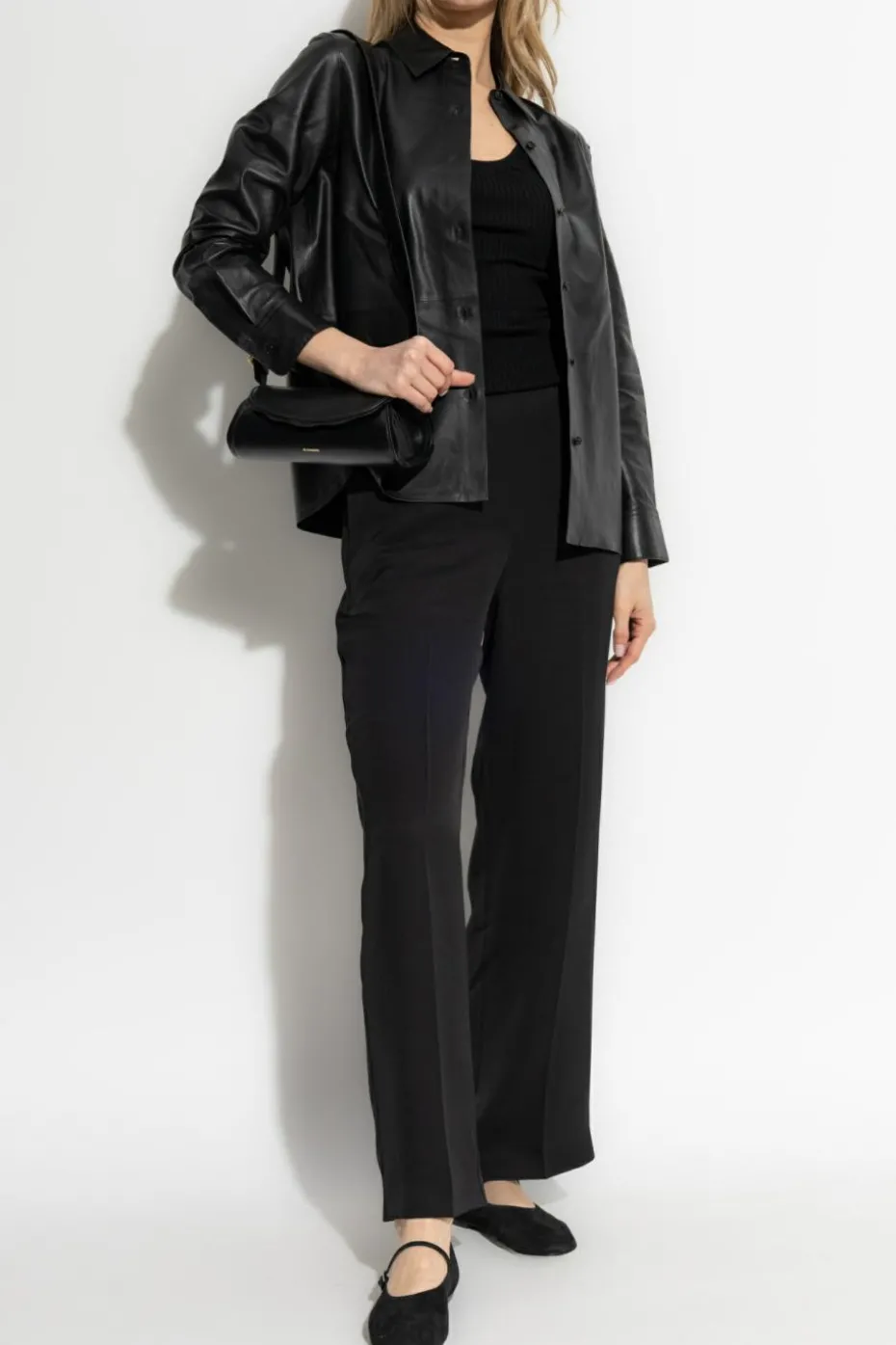 Theory BLACK Leather Jacket