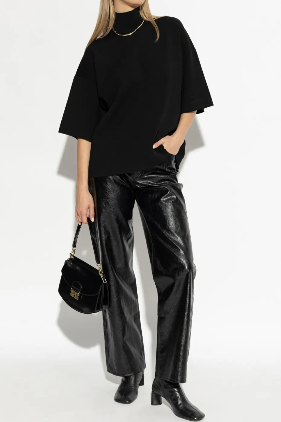 Theory BLACK Turtleneck Top