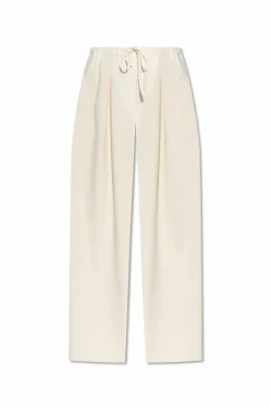 Theory cream Pleated pants