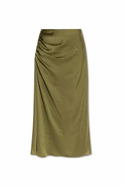 Theory GREEN Skirt with satin finish