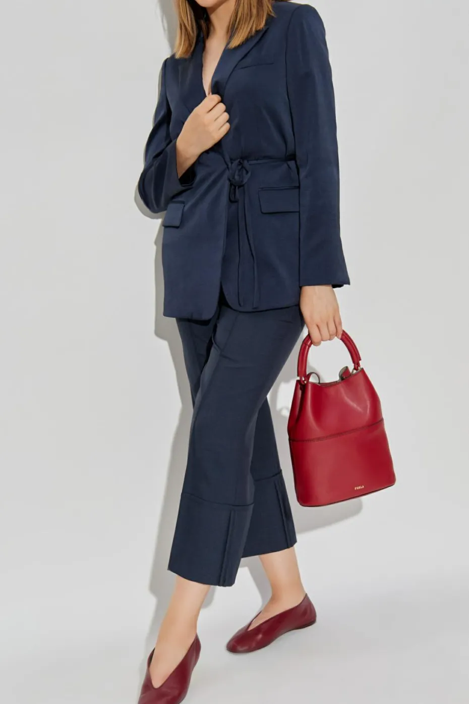 Theory NAVY BLUE Blazer with tie fastening
