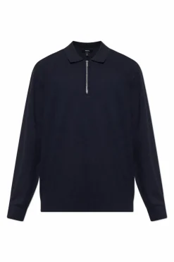 Theory NAVY BLUE Long Sleeve Polo