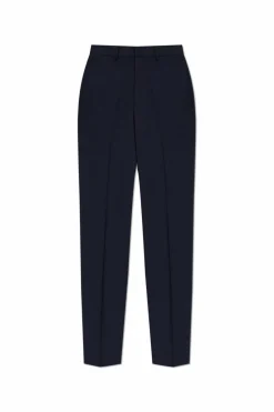 Theory NAVY BLUE Wool pleated trousers