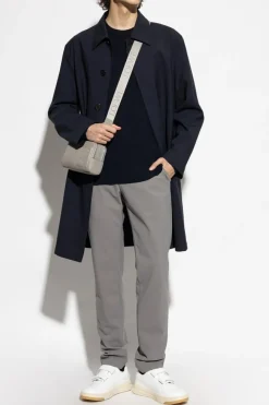 Theory NAVY BLUE Wool sweater with crew neck