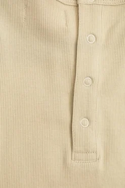 Tinycottons beige Ribbed bodysuit