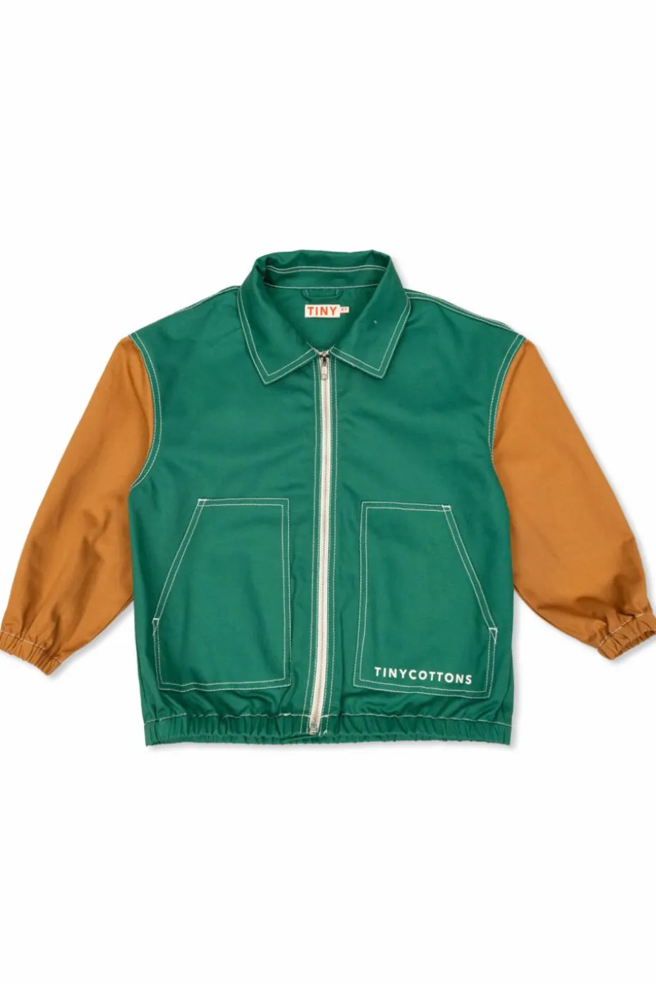 Tinycottons GREEN Light jacket with logo