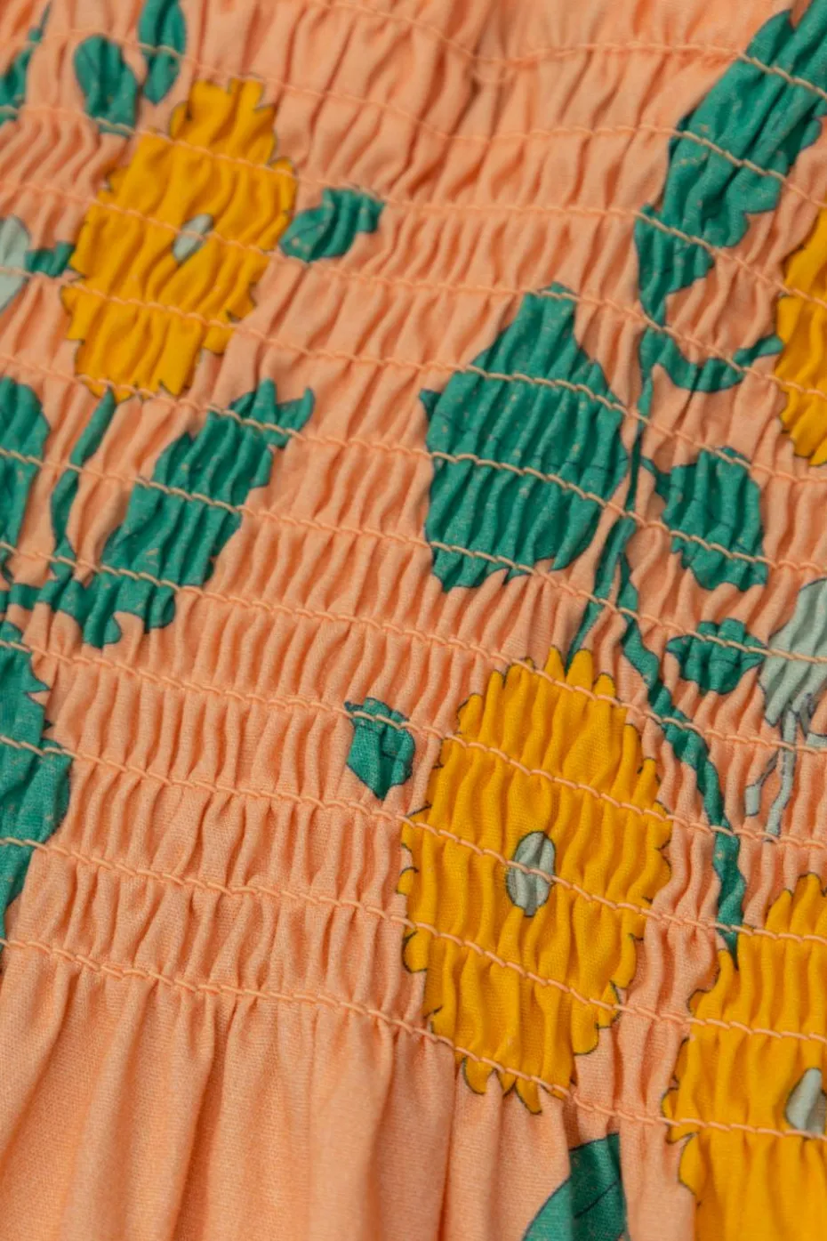 Tinycottons ORANGE Dress with floral pattern