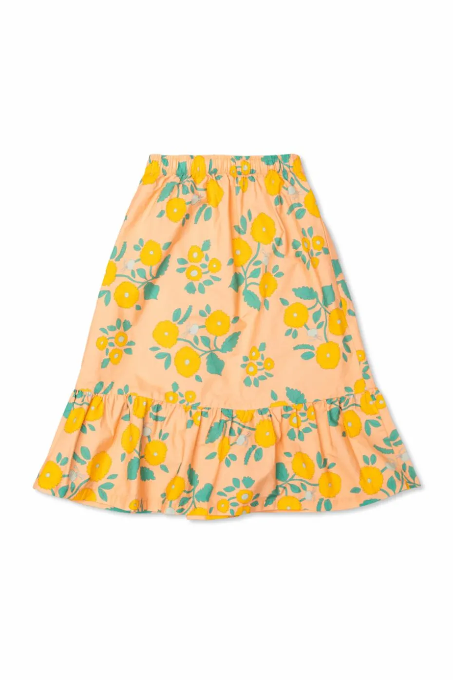 Tinycottons ORANGE Skirt with floral pattern