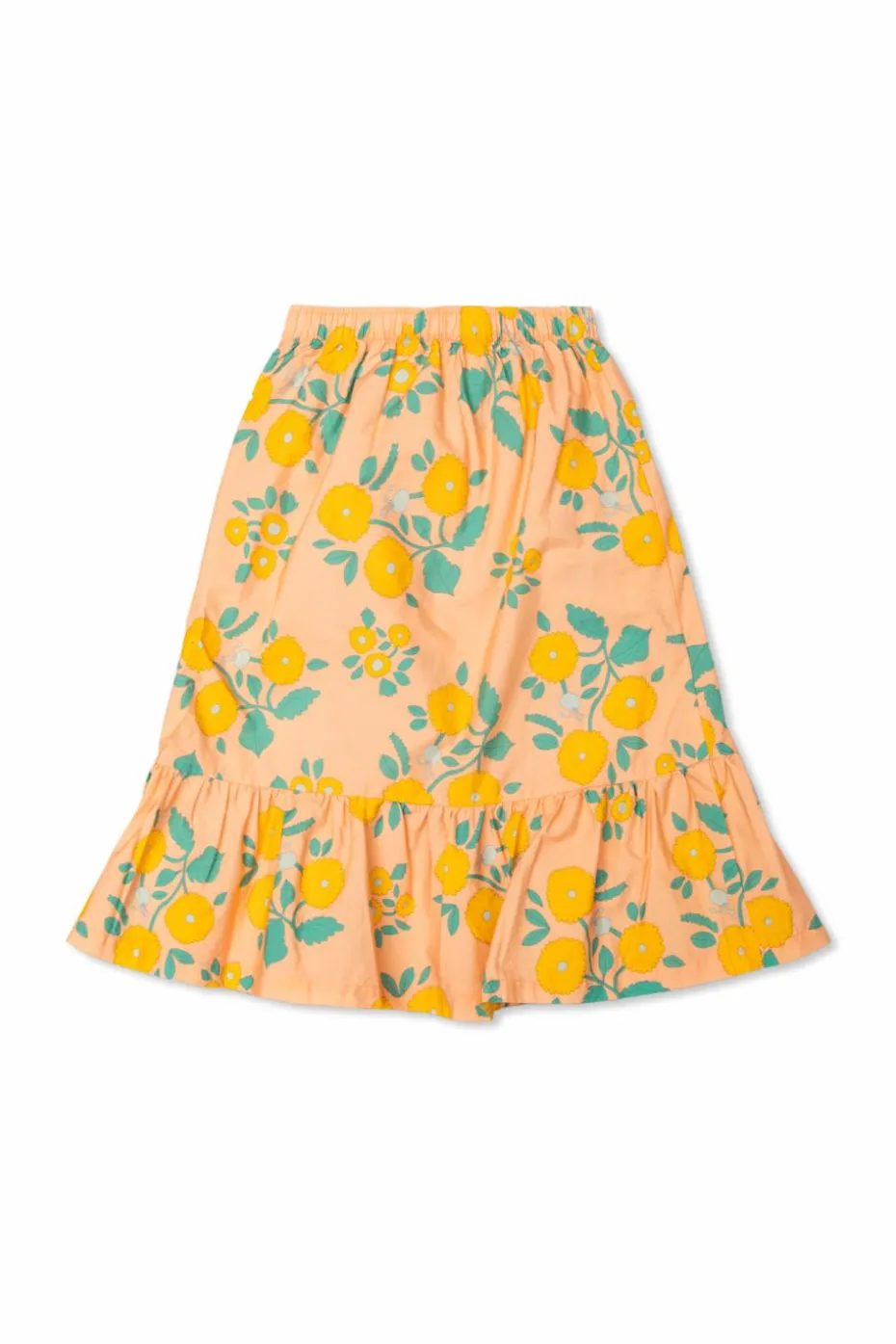 Tinycottons ORANGE Skirt with floral pattern