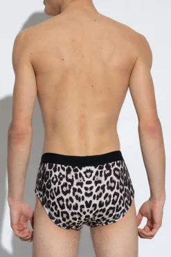 Tom Ford beige Briefs with animal motif