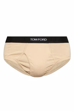 Tom Ford beige Cotton briefs with logo
