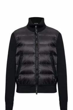 Tom Ford BLACK Cardigan with Down Insert