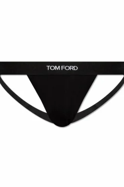 Tom Ford BLACK Jockstrap with logo
