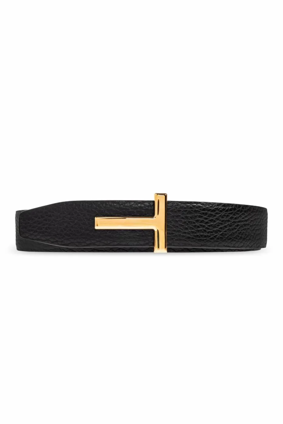 Tom Ford BLACK Leather belt with logo