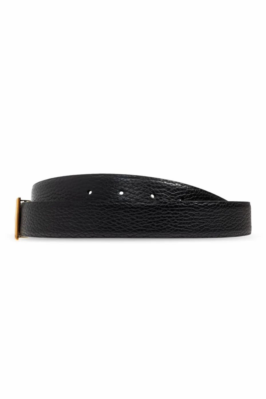 Tom Ford BLACK Leather belt with logo