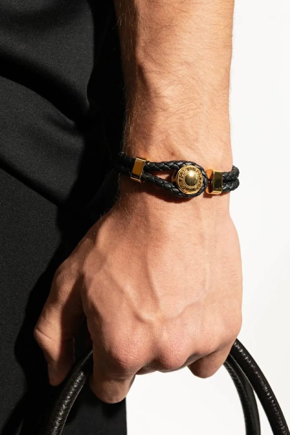 Tom Ford BLACK Leather bracelet