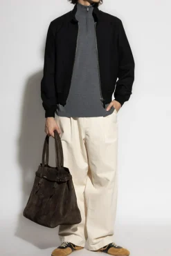 Tom Ford BLACK Wool jacket with stand-up collar