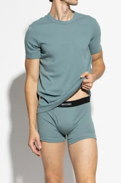 Tom Ford BLUE Crew neck T-shirt