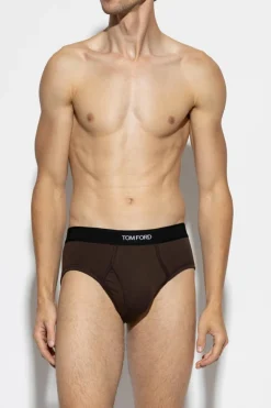 Tom Ford BROWN Briefs with logo