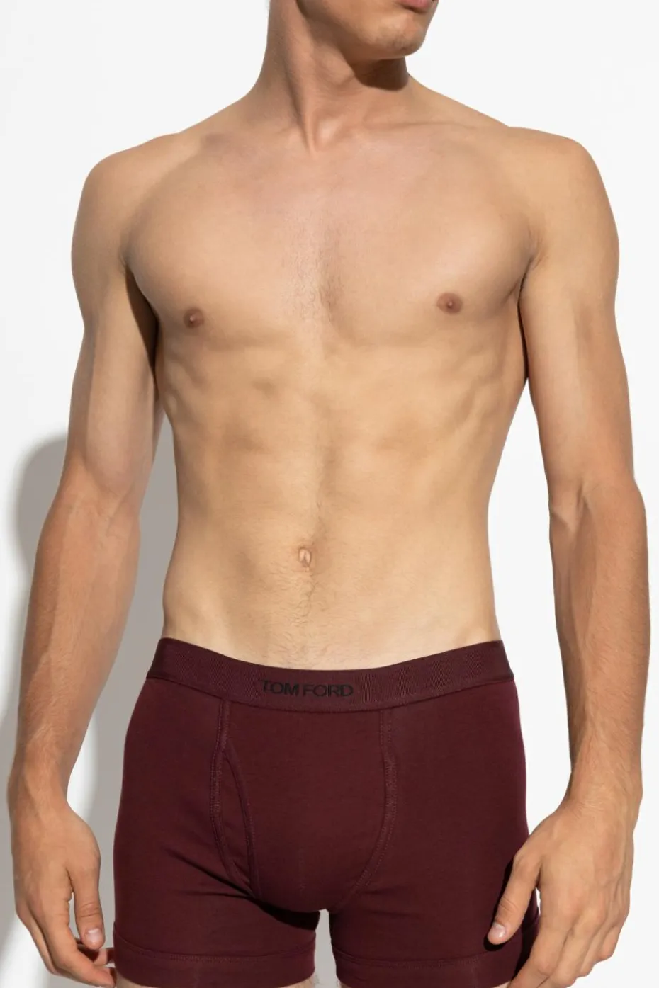 Tom Ford BURGUNDY Boxers with logo