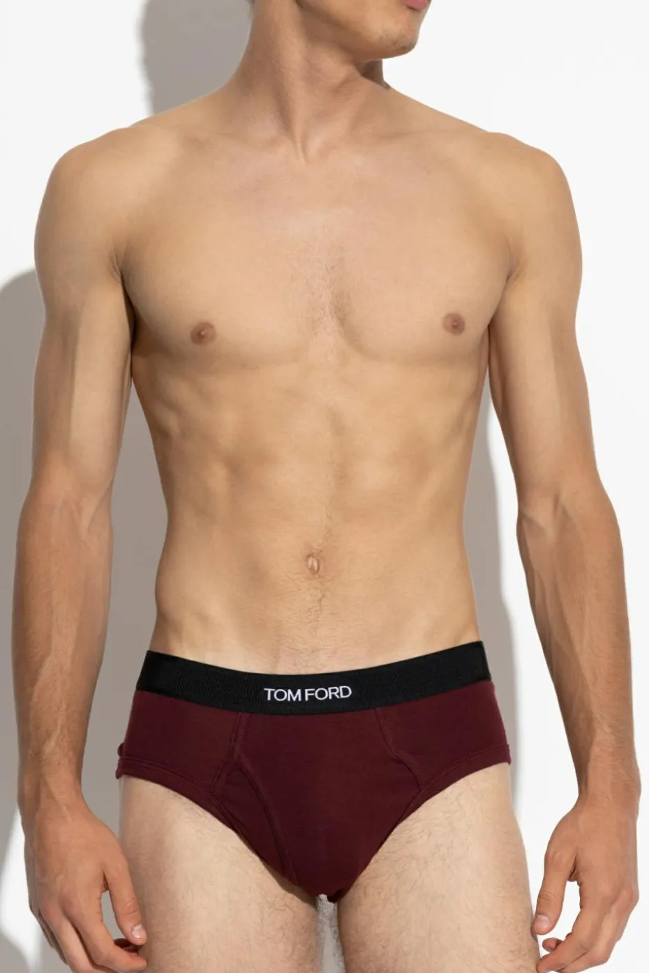 Tom Ford BURGUNDY Briefs with logo